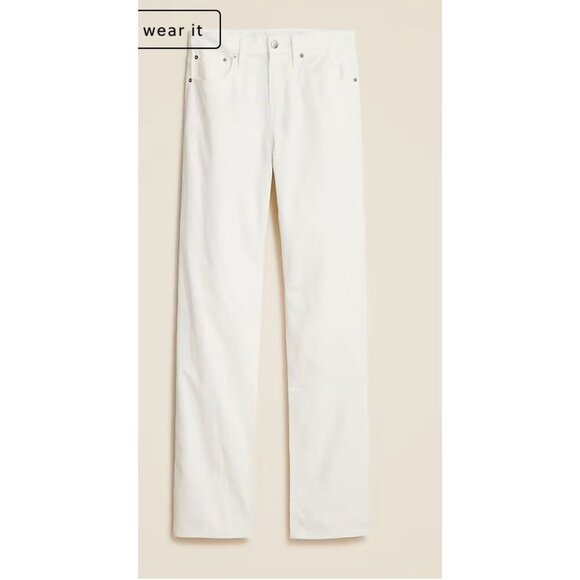 J. Crew Pants - J.Crew $148 Loose Straight Corduroy Pant in Ivory Size 37 CC466
